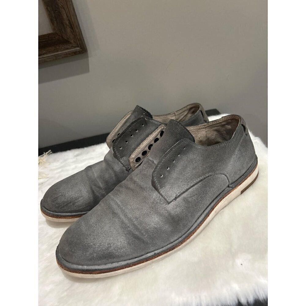 John Varvatos Laceless Derby Slip On Shoes Grey Mens Size 9